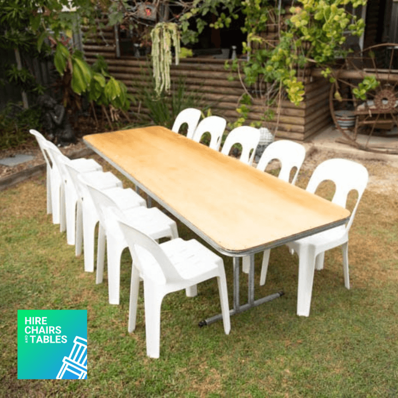 Hire tables and chairs sale